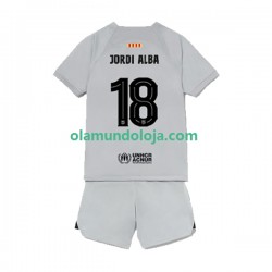 Camisola FC Barcelona Jordi Alba 18 Criança Equipamento Terceiro 2022-2023 Manga Curta